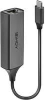 Lindy USB-C Gigabit Ethernet Konverter Netzwerkadapter Silber - Bild 1