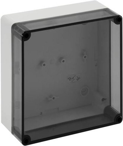 Spelsberg Installations-Gehäuse TK PS 1818-8f-t aus Polycarbonat und Polystyrol in Lichtgrau RAL 7035, B/T/H: 18,2 x 18,0 x 8,4 cm - Bild 1