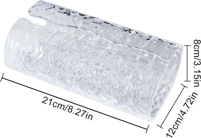 Transparente Taschentuchbox aus Kunststoff mit Wasserriff-Motiv in Weiß - Bild 1