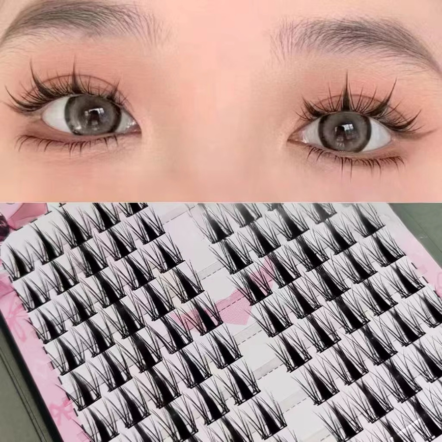 Hisyi Künstliche Wimpern, Segmentierte Büschel, Natürlich, Unisex - Bild 5