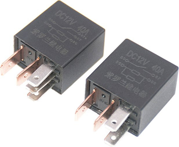 Kfz-Relais 12V 40A SPDT mit 4/5 Pins in Schwarz - Bild 1