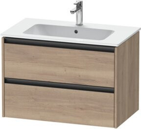 Duravit Waschtischunterschrank Ketho.2 in Braun, wandhängend mit 2 Schubladen, B/H/T: 81 x 55 x 48 cm - Bild 1