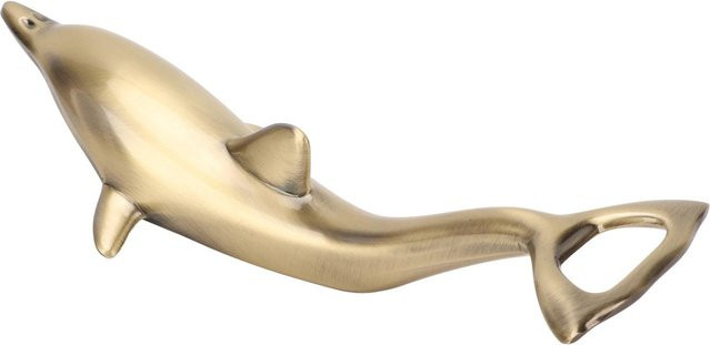 Shoemst Flaschenöffner in Delfinform aus Zinklegierung, Farbe Gold, mit ergonomischem Griff - Bild 1