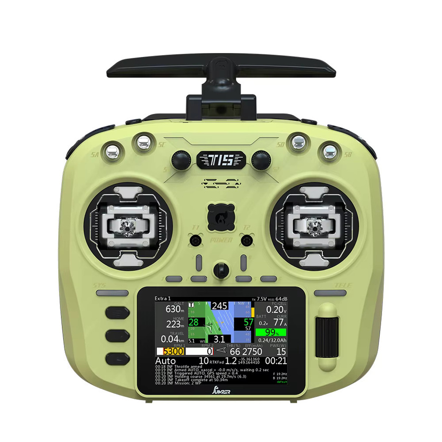 Jumper T15 FPV-Funkfernsteuerung mit Farbbildschirm und Hall-Sensor in Grau für Langstrecken-RC-Drohnen mit EDGETX/ELRS - Bild 2