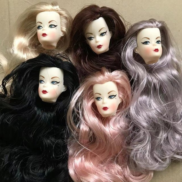 Kopie ST Köpfe Lange Bunte Haare 1/6 Puppe, Zubehör, Bunt / Mehrfarbig - Bild 1