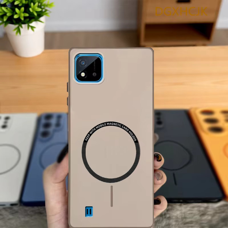 Stoßfeste und magnetische Handyhülle für Realme C11 2021, Realme C20 und Realme C20A mit harter Silikon-Rückseite in Multicolor und Blau - Bild 1