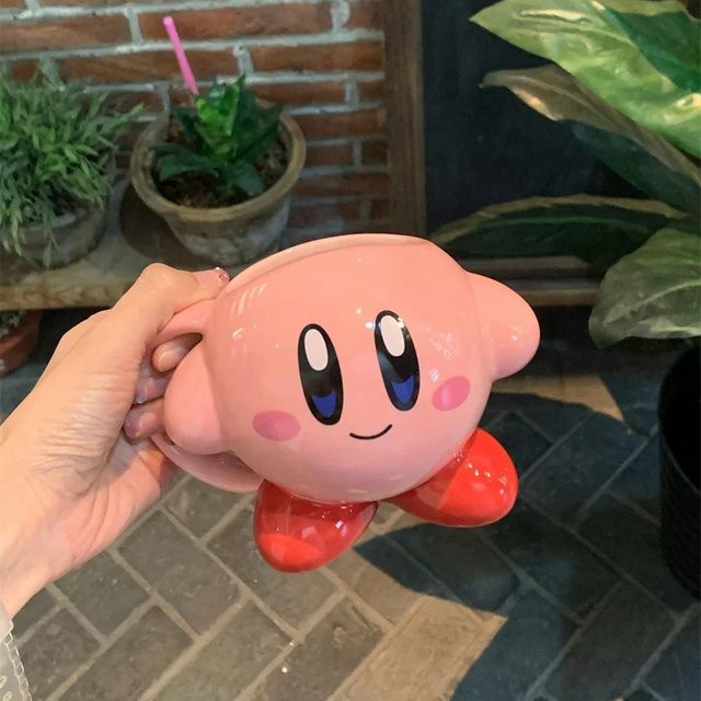 Kirbyed Keramikbecher Kirby Cartoon Kawaii in Pink, 380 ml - Bild 1