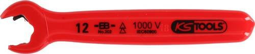 KS Tools Ratschen-Maulschlüssel aus Chrom-Vanadium mit Schutzisolierung in Rot, 17 mm - Bild 1