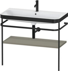 Duravit Möbelwaschtisch-Kombi Happy D.2 Plus in Weiß matt mit Konsole und 1 Waschbecken, B/T: 97,5 x 49 cm - Bild 1