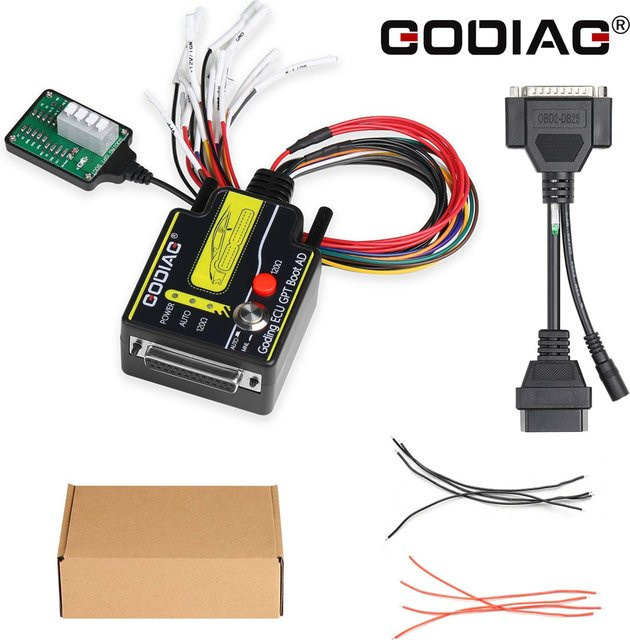 GODIAG ECU GPT Boot AD Anschluss in Schwarz für das Lesen und Schreiben von ECU ohne Demontage, kompatibel mit J2534, Openport, PCMFlash und FoxFlash - Bild 1