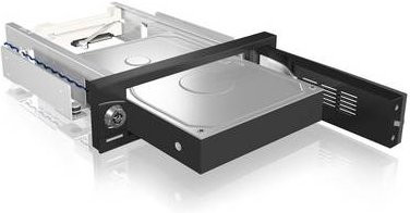 ICY BOX IB-168SK-B 5.25 Zoll Festplatten-Einbaurahmen SATA Schwarz - Bild 1