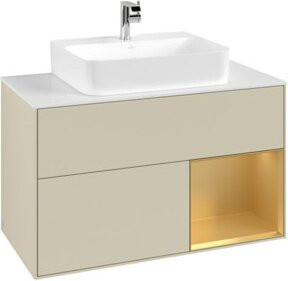 V&B Waschtischunterschrank Finion 100 in Lackoptik, B/T/H: 100 x 50,1 x 50,1 cm - Bild 1