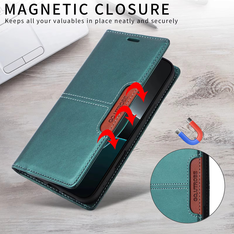 Magnetische Flip Ledertasche für Samsung Galaxy A-Serie 5G (A16 A36 A56 A26 A55 A35 A15 A25 A17 A05S A14 A24 A34 A54 A13 A33 A53 A73) als Brieftasche - Bild 3