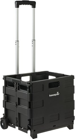 KEEPER Einkaufstrolley Olli, schwarz, 45,0 l, B: 38 cm, T: 36 cm, H: 33 cm - Bild 1