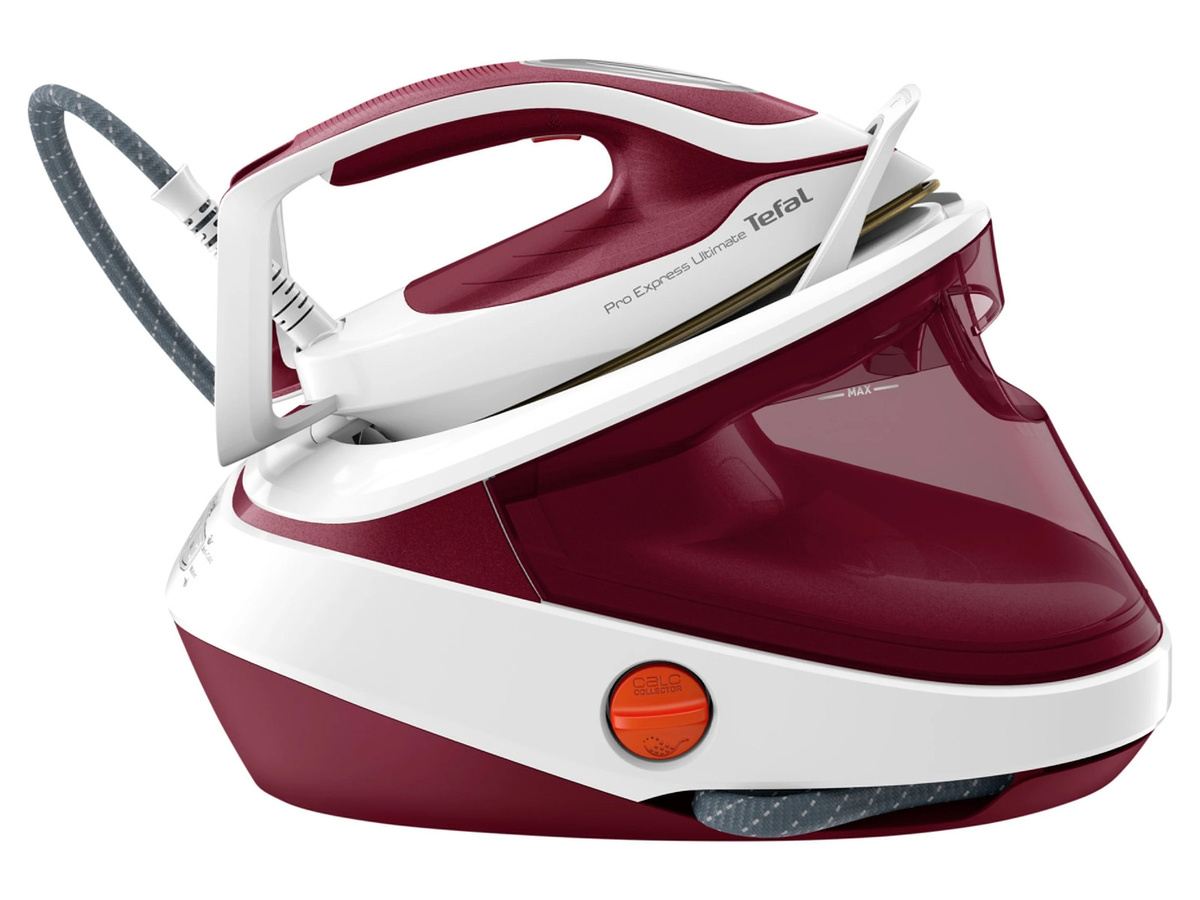 Tefal Pro Express Ultimate II Dampfbügelstation GV9711 in Weinrot/Weiss mit 3000W, 7,5 bar und 590g/min Dampfstoß - Bild 3
