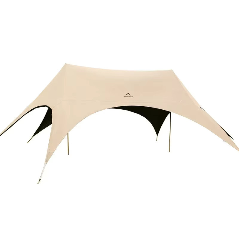 MOUNTAINHIKER Tragbares Outdoor Camping Strandüberdachung mit Silber-Sonnenschutz, wasserdicht, Farbe: Grün/Silber - Bild 6