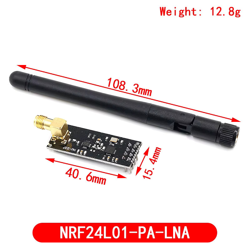 Si Tai&SH NRF24L01+ 2,4G drahtloses Datenübertragungsmodul mit PA+LNA Upgrade-Version für Arduino in Schwarz - Bild 2