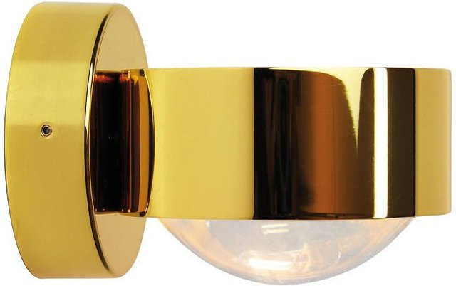 Top Light Puk Mini Wandleuchte in Gold mit transparentem Glas - Bild 1