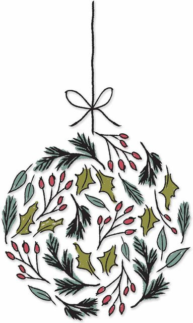 Sizzix Layered Clear Stamps Leafy Ornament von Lisa Jones - Bild 1