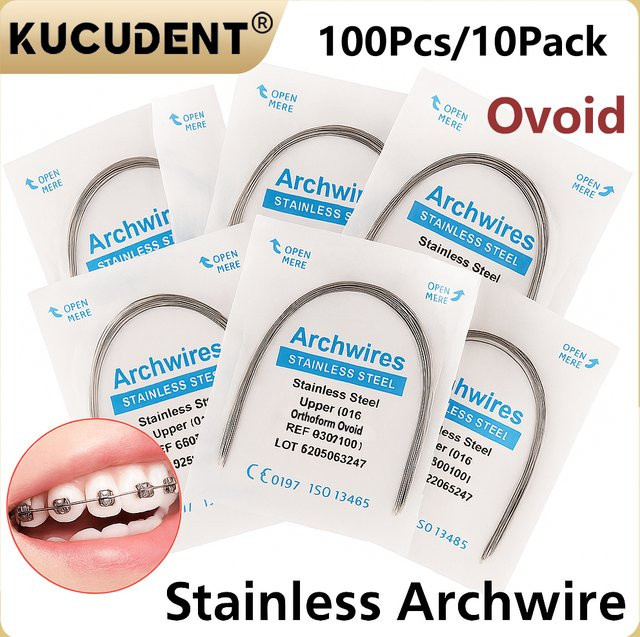KUCUDENT Kieferorthopädische Bögen Edelstahl, 100 Stück - Bild 1