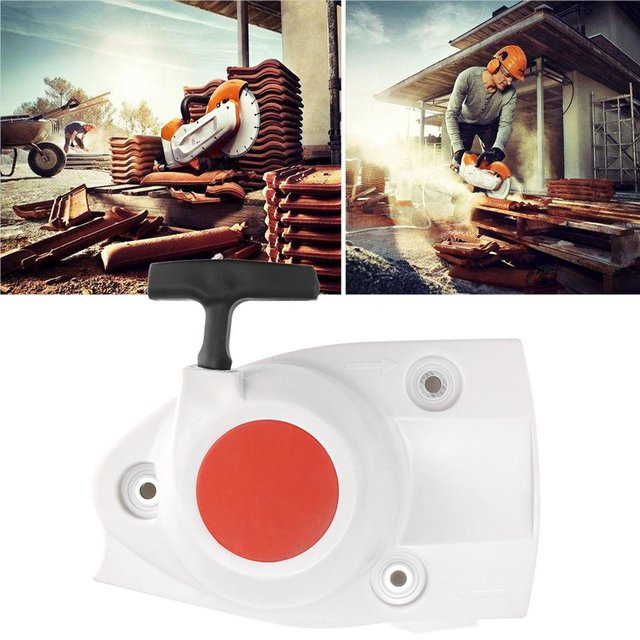 Stihl Seilzugstarter mit extra Zugseil für Betontrennsägen Ts410 Ts410Z Ts420 Ts420Z in Weiß - Bild 1
