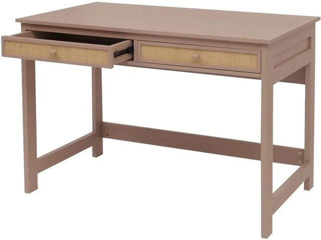 Schreibtisch MCW O36 aus Holz in Beige, B/T/H: 110 x 78 x 60 cm - Bild 2