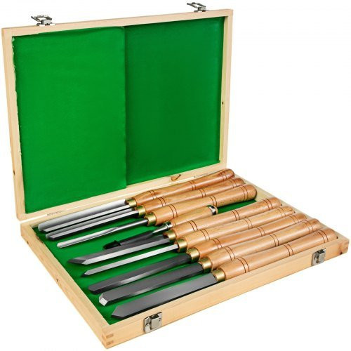 VEVOR Drechselmeißel Set aus HSS-Stahl für Holzschnitzerei und Drechselarbeiten, 8-teilig mit Aufbewahrungskoffer, Mehrfarbig - Bild 1