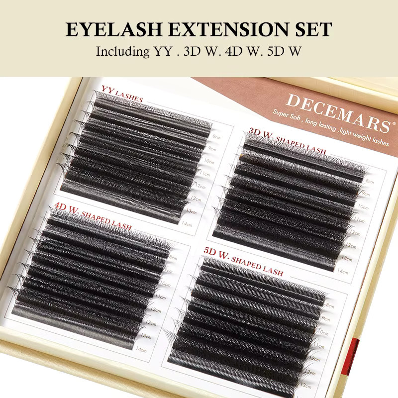 DeceMars Wimpernverlängerungs-Set, 8-14 Mix, Unisex - Bild 3