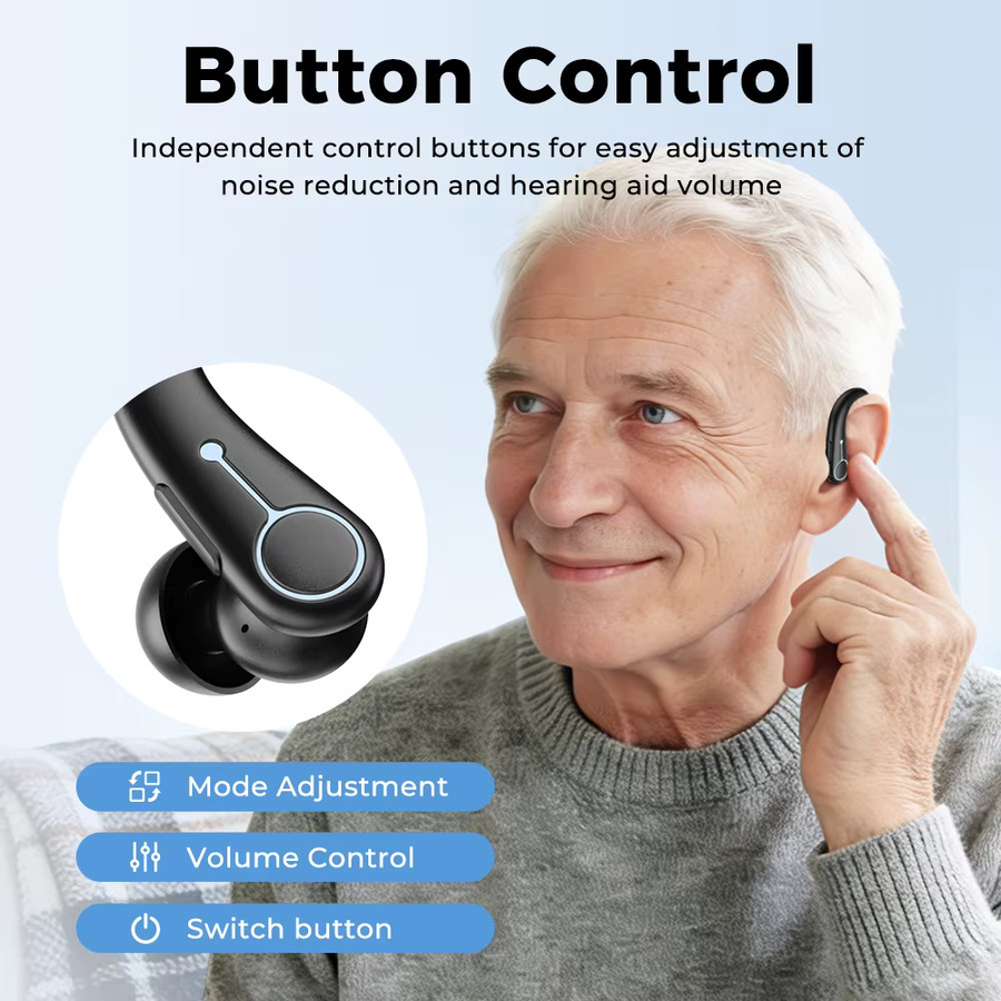 VOULAO Bluetooth-Kopfhörer in Schwarz mit KI-Übersetzer für Gehörlose und Schwerhörige und Geräuschunterdrückung - Bild 4