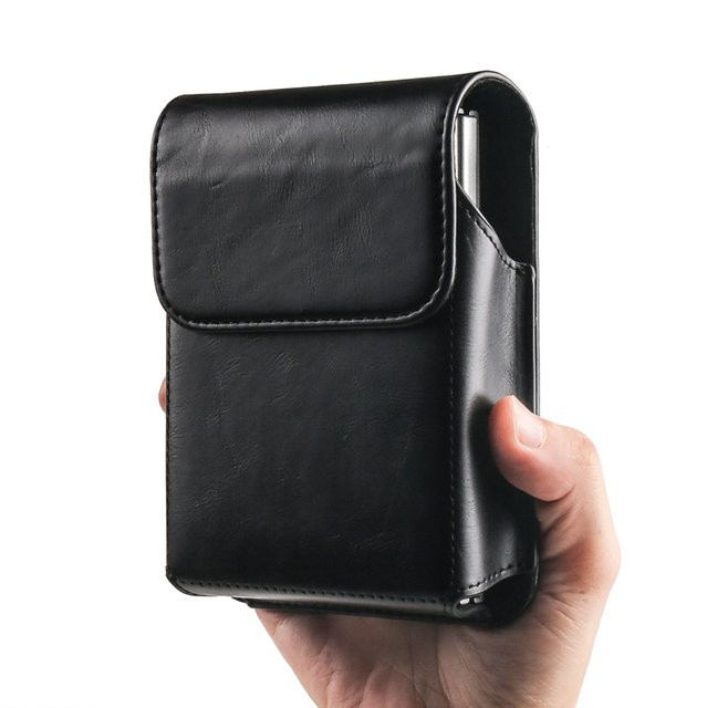 Leder-Reiseholster-Tasche mit Gürtelclip für Samsung Galaxy Z Fold 8, Samsung Galaxy Z Fold 8 Wide und Huawei Pura X Max Flip in Schwarz - Bild 1