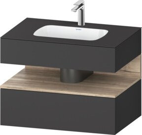 Duravit Qatego Einbauwaschtisch-Möbel-Set in E Marmo/Gra, B/T/H: 80 x 55 x 60 cm - Bild 1