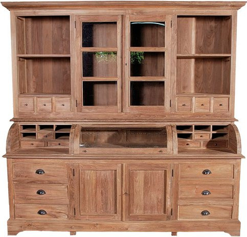 SIT Küchenbuffet ROMANTEAKA aus Teakholz mit 4 Türen in Braun, B/T/H: 220 x 60 x 210 cm - Bild 1