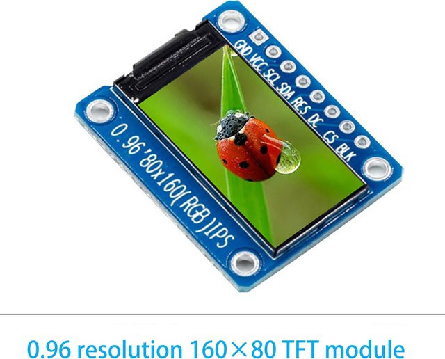 SD&HI Y-1 PC 0,96 Zoll IPS OLED Display Modul mit 65K RGB ST7735 TFT LCD Board in Blau für Arduino DIY Elektronikprojekte, Breite: 80 mm, Höhe: 160 mm - Bild 1