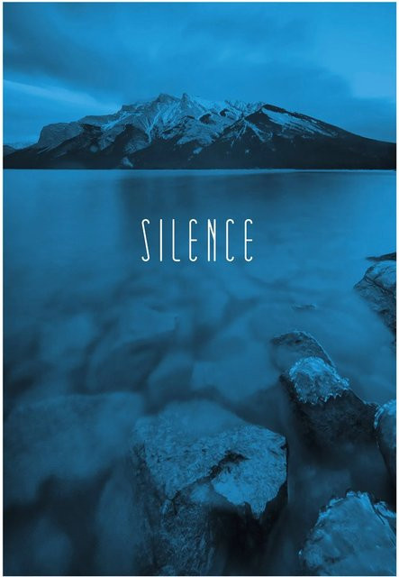Komar Wandbild Word Lake Blue in Blau, Poster auf Fotopapier, Breite: 50 cm, Höhe: 70 cm - Bild 1