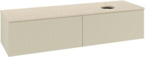 Villeroy & Boch Waschtischunterschrank Antao mit Frontstruktur und LED-Beleuchtung, Grau, B: 160 cm, T: 50 cm - Bild 1