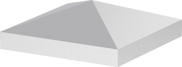 ZacAlu Abdeckkappe aus Metall für quadratische Zaunpfosten in Silbergrau, Breite: 7,3 cm x Tiefe: 7,3 cm x Höhe: 7,3 cm - Bild 1