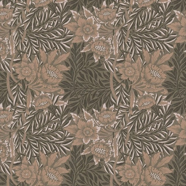 PROFHOME 390584-GU Blumen Tapete Floral in Braun Beige Anthrazit und Grau, Vlies Tapete mit botanischem Muster für Wohnzimmer und Schlafzimmer, B: 0,53 m x L: 10,05 m - Bild 1