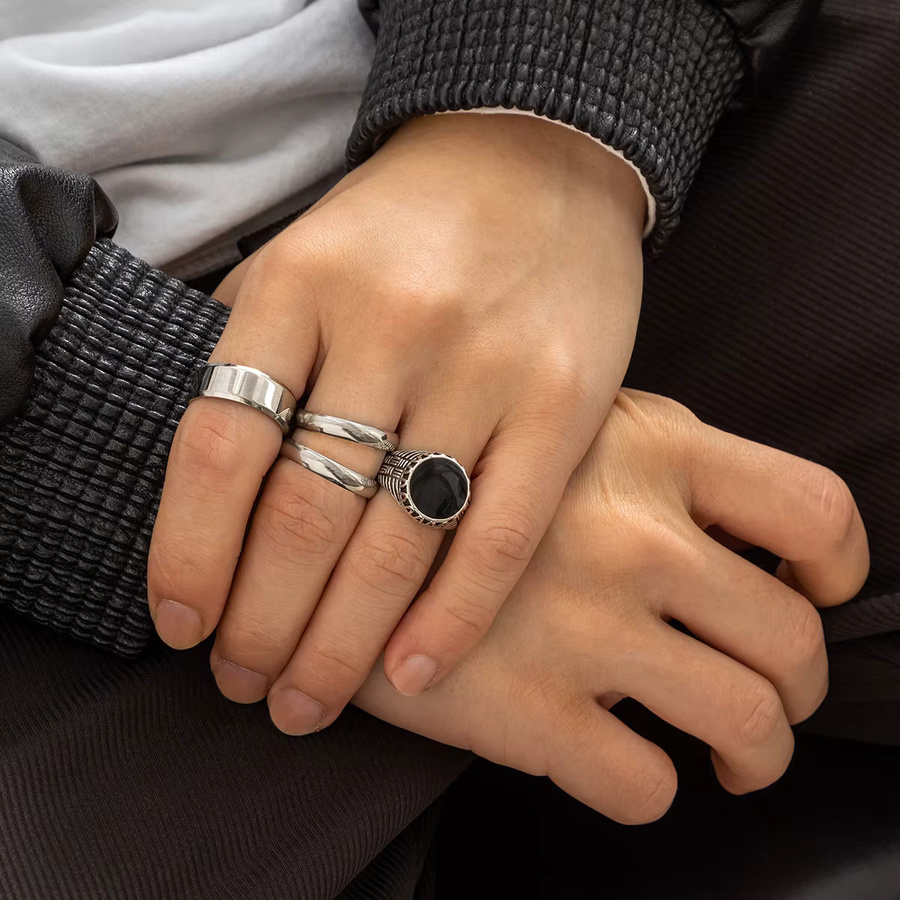 Ingemark Ring Edelstahl, Vintage, Silber, Herren - Bild 2