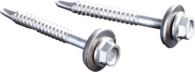 Tetzner und Jentzsch Edelstahlschraube für Holz inklusive Dichtscheibe, Farbe: Silber, Durchmesser: 5,5 mm, Länge: 58 mm - Bild 1