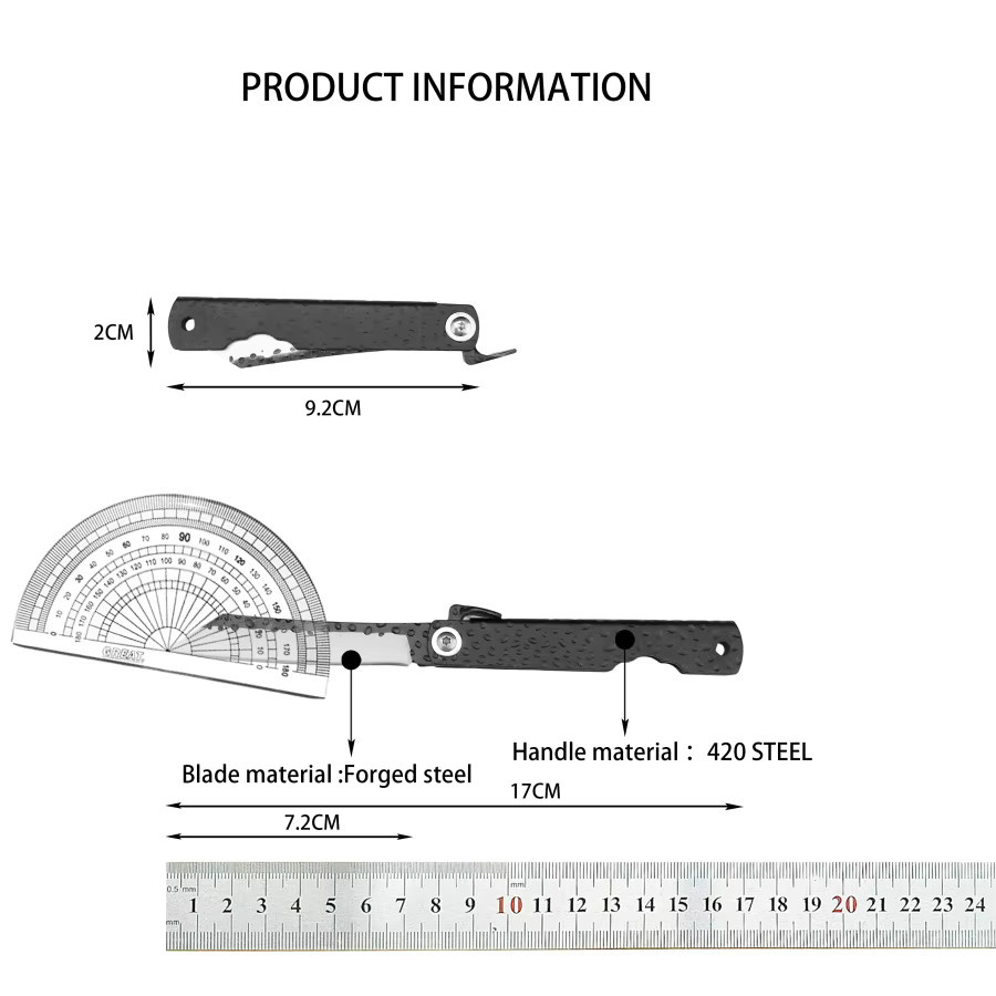 Higonokami Outdoor Taschenmesser mit Lederscheide in Schwarz - Bild 3