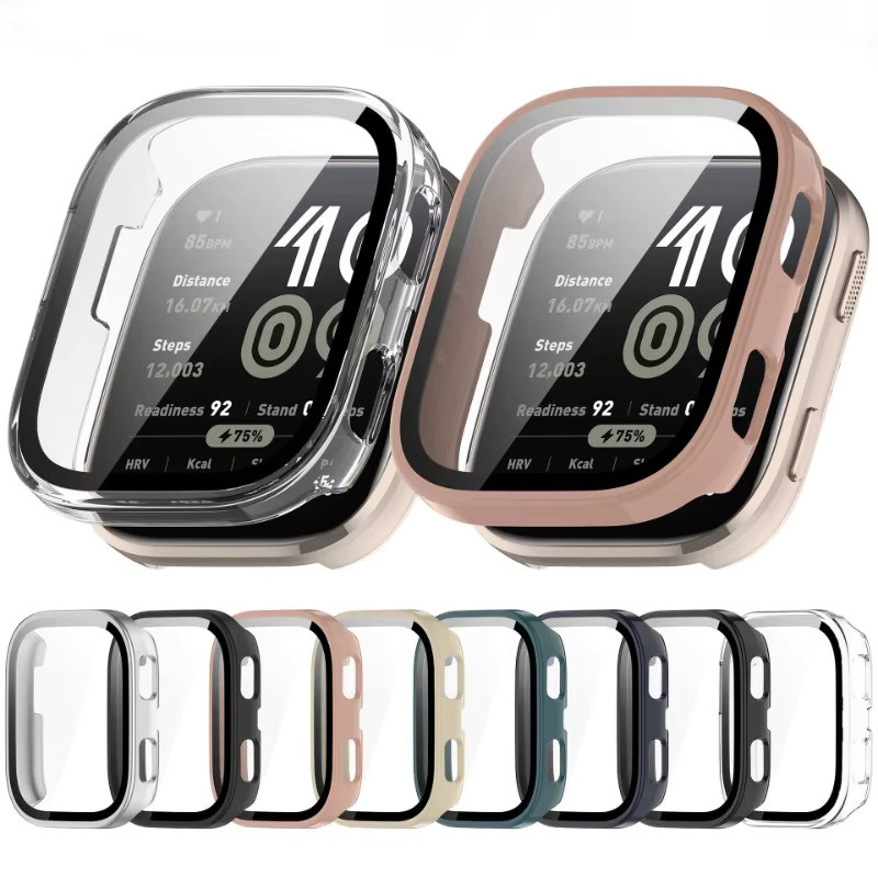 Mptionx PC-Gehäuse + Glas für Amazfit Bip 6, Silber - Bild 2