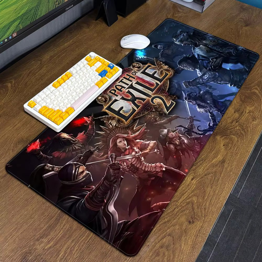 P-Path of Exile 2 Mauspad XXL in Schwarz und Multicolour als große Tischunterlage für Gaming-Zubehör und Tastaturen - Bild 2