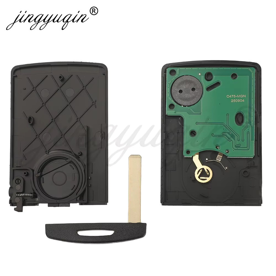 Jingyuqin Auto-Fernbedienungsschlüssel für Renault Megane III Scenic III Laguna Fluence 2008-2016, ID46 PCF7941 4BT, Schwarz, inklusive Notschlüssel - Bild 3