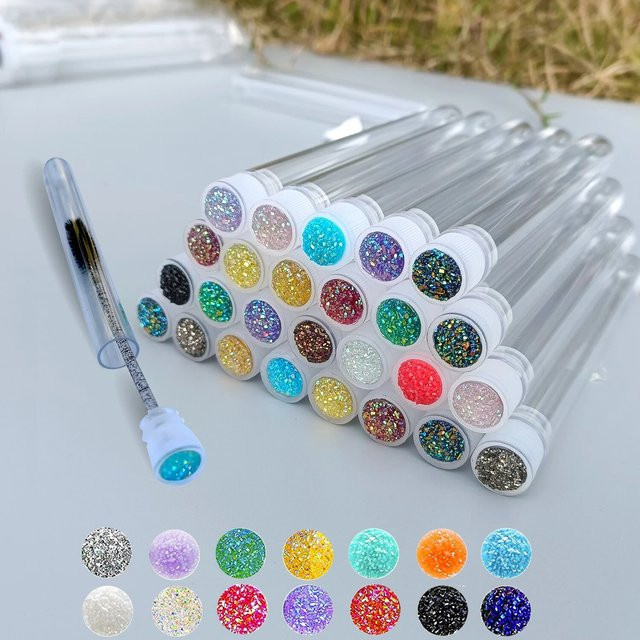 FOEONCO Augenbrauen- und Wimpernbürste, 50 Stück, Unisex, mit Diamant-Design - Bild 1
