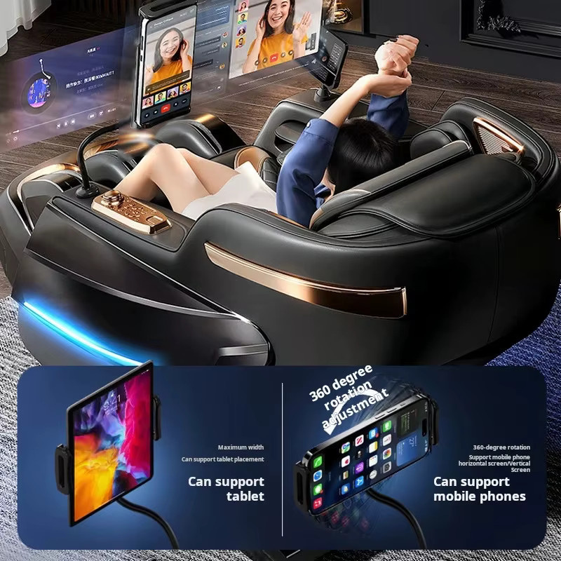 OUCEY Massagesessel mit 6D Zero Gravity, Shiatsu-Luftdruck und Human Touch Technologie, Schwarz - Bild 4
