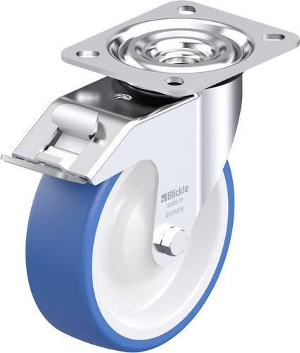 Blickle L-POTHs 125KA-FI Stahlblech-Lenkrolle in Blau mit 125 mm Rad-Durchmesser und 250 kg Tragfähigkeit - Bild 1