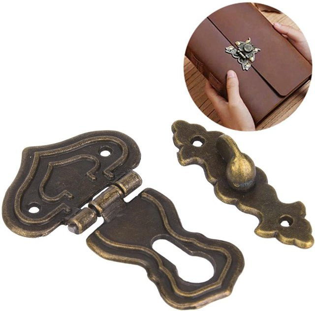 10 Stück Shoemst Hasp Latch Scharnier im antiken Stil aus Zinklegierung in Bronze und Braun - Bild 1