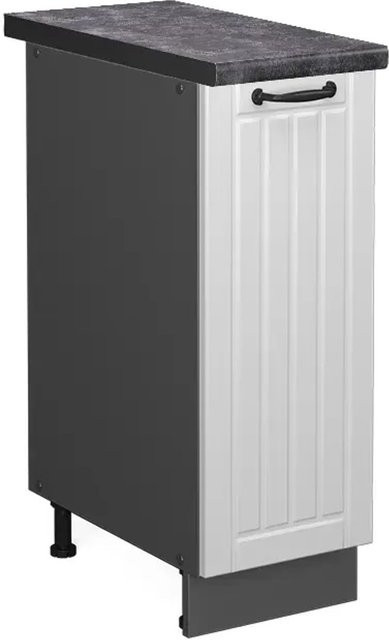 Vicco Apothekerschrank Fame-Line Landhausstil Weiß und Anthrazit B: 30 cm, H: 82 cm, T: 60 cm - Bild 1