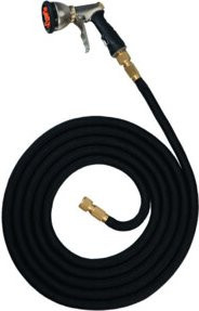 floraworld Gartenschlauch Comfort mit Armaturen-Set aus Messing und Multifunktionsbrause, Länge: 30 m - Bild 1