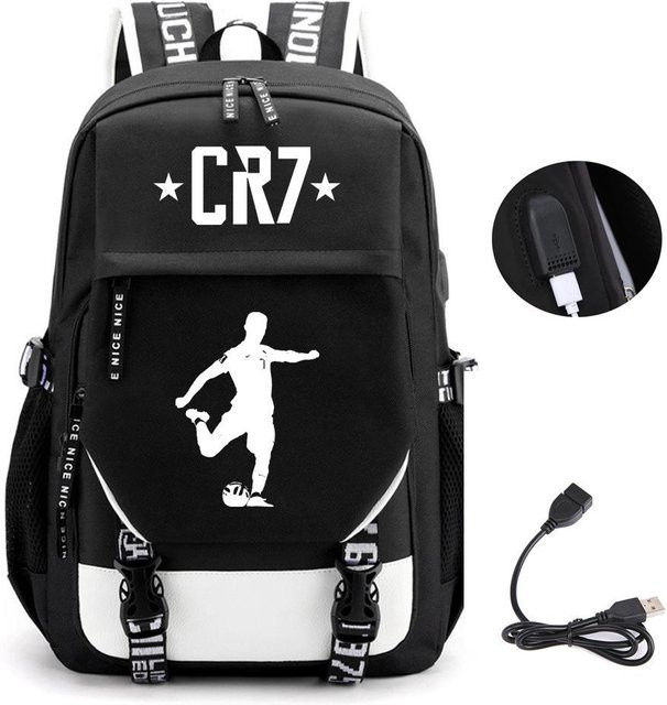 3-teiliges Schulrucksack-Set für Schüler in Schwarz aus Oxford-Stoff mit Federmäppchen und Schultergurt - Bild 1